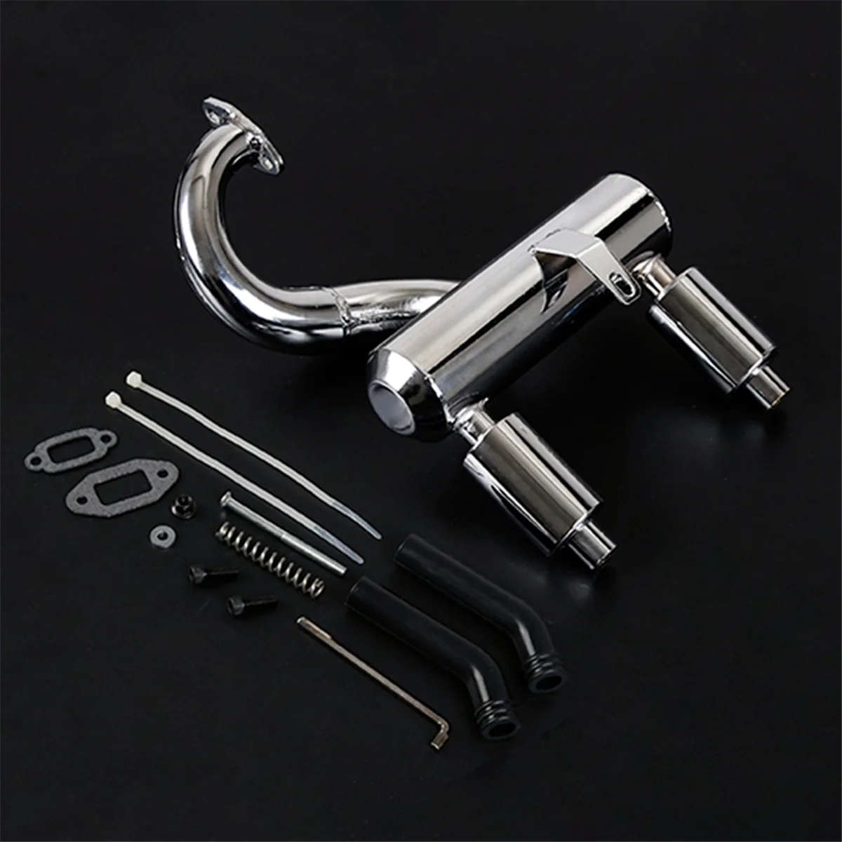 HOT!RC Car Double Mute Pipe Exhaust Pipe for 1/5 Losi 5Ive T Rovan LT 29CC 30.5CC 32CC 36CC 45CC Engine Rc Car Update Parts
HOT!RC Car Double Mute Pipe Exhaust Pipe for 1/5 Losi 5Ive T Rovan LT 29CC 30.5CC 32CC 36CC 45CC Engine Rc Car Update Parts