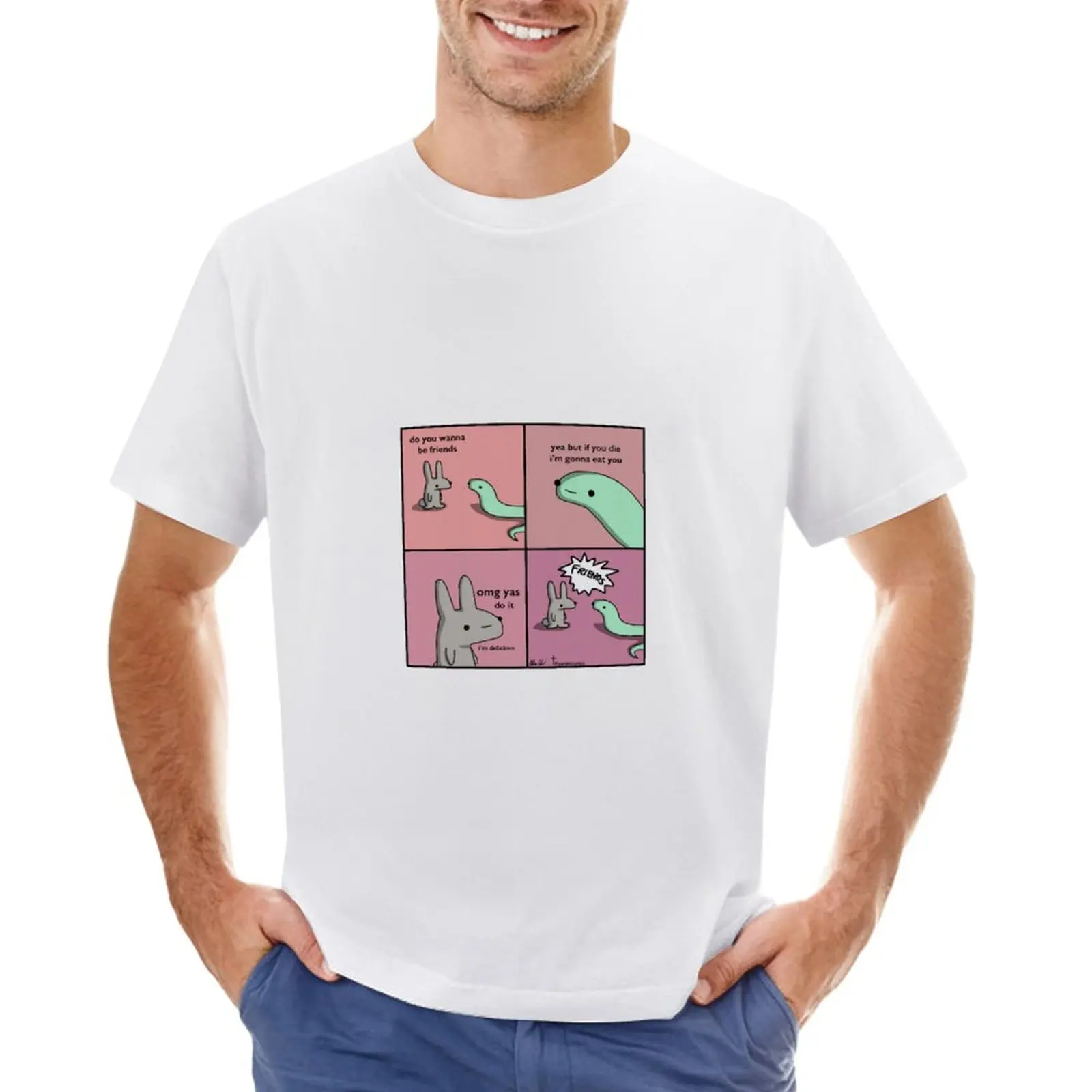 Delicious Friends - Tiny Snek Comics T-Shirt summer tops anime cute clothes quick-drying men clothes
Delicious Friends - Tiny Snek Comics T-Shirt summer tops anime cute clothes quick-drying men clothes