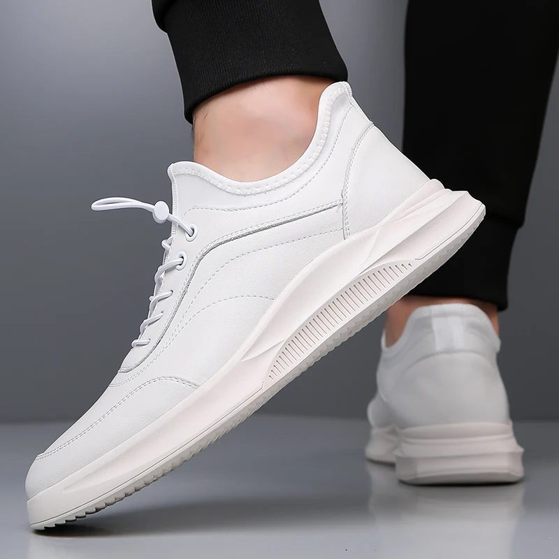 Men Lightweight Leather-like Casual Sports Shoes Elastic Lace-up Comfortable Daily Walking Sneakers
Men Lightweight Leather-like Casual Sports Shoes Elastic Lace-up Comfortable Daily Walking Sneakers