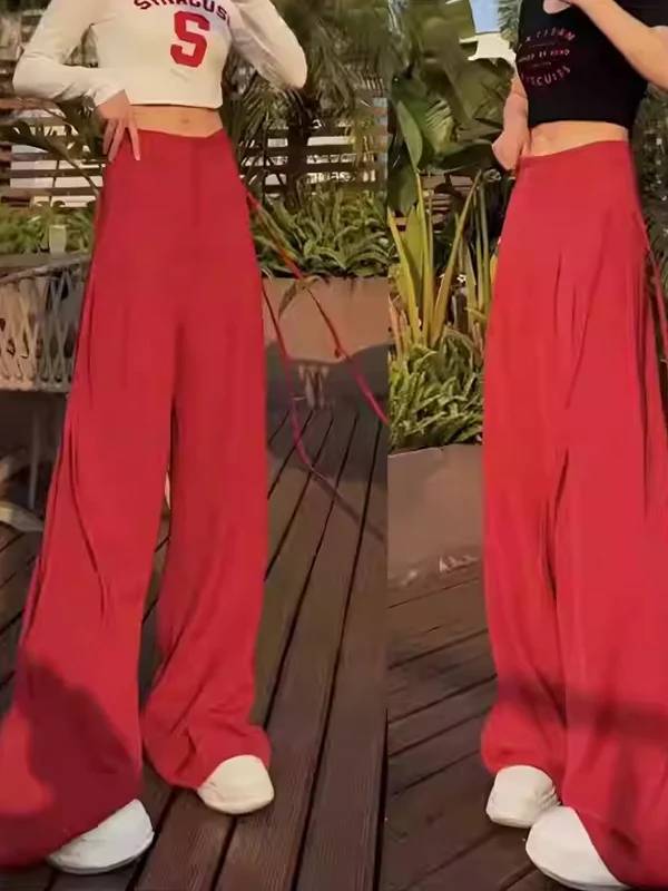 Design Sensation European Style High Waist Wide Leg Pants Women's Spring Casual Suit Drawstring Drapey Straight Leg Slimming
Design Sensation European Style High Waist Wide Leg Pants Women's Spring Casual Suit Drawstring Drapey Straight Leg Slimming