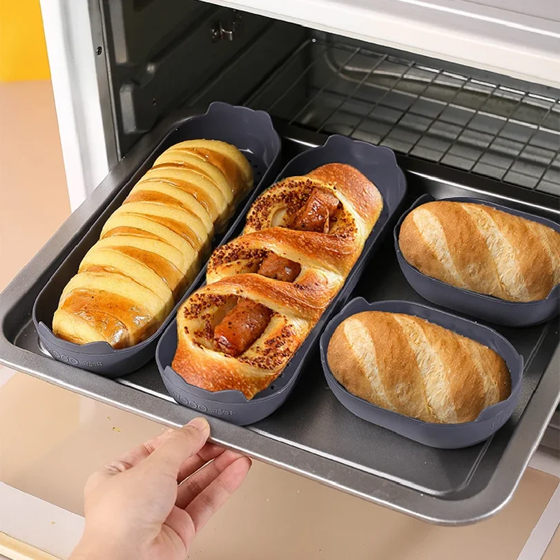 4Pcs Baking Mold Loaf Pan Heat Resistant Toast Bread Mould Food Grade Silicone Baguette Baking Tray DIY Kitchen Oven Cake Tools
4Pcs Baking Mold Loaf Pan Heat Resistant Toast Bread Mould Food Grade Silicone Baguette Baking Tray DIY Kitchen Oven Cake Tools