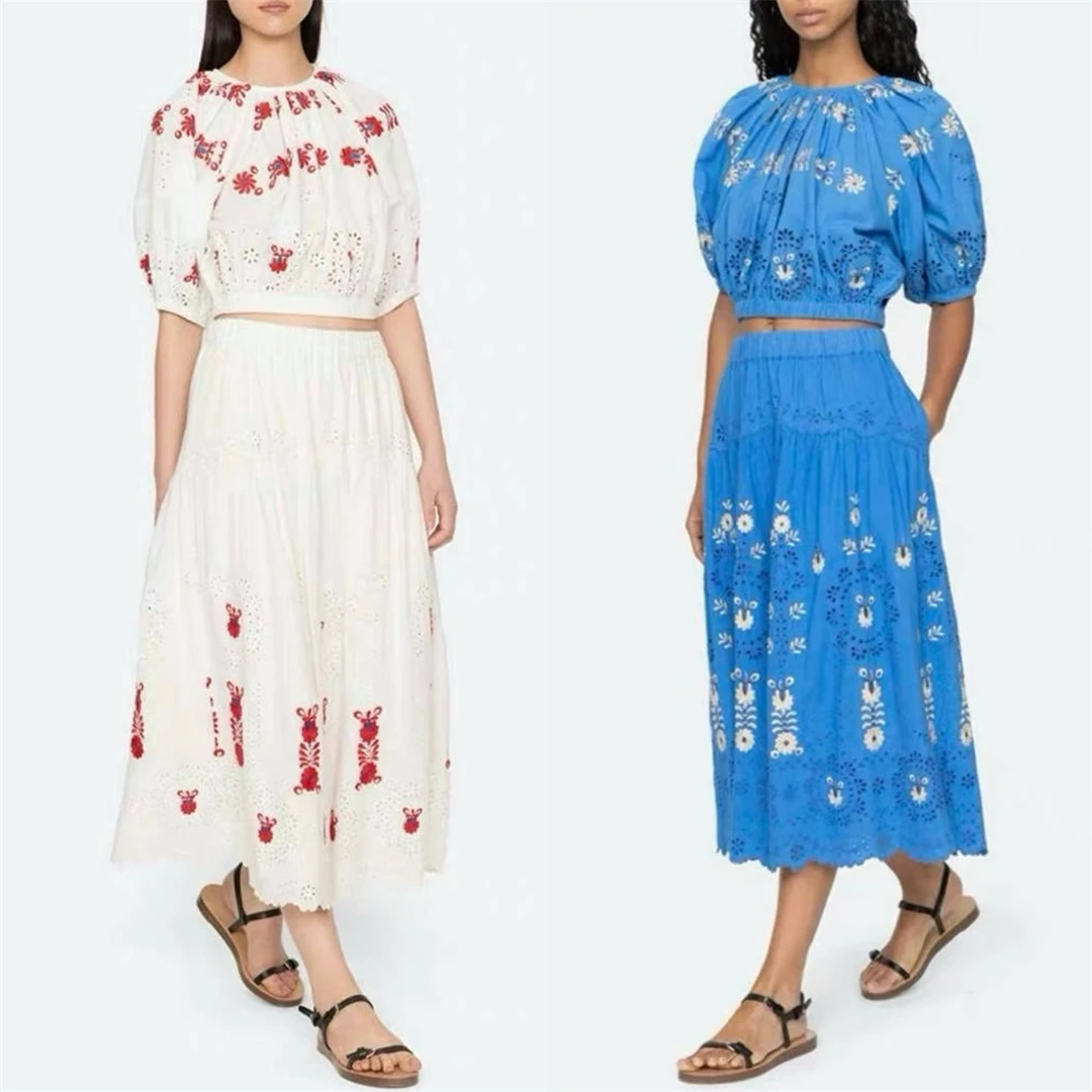 Good Button! New York Se Embroidered Shirt Half Skirt High Waist Long Dress Spring Fashion Ladies' Cotton Linen Bubble Sleeve
Good Button! New York Se Embroidered Shirt Half Skirt High Waist Long Dress Spring Fashion Ladies' Cotton Linen Bubble Sleeve