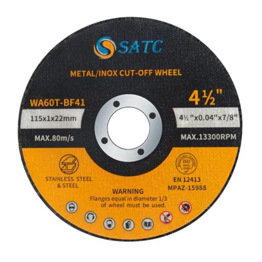 100 PCS Cut Off Wheel 4.5" x.040 x7/8" Angle Grinder Cutting Disc Ultra Thin Metal and Stainless Steel
100 PCS Cut Off Wheel 4.5" x.040 x7/8" Angle Grinder Cutting Disc Ultra Thin Metal and Stainless Steel