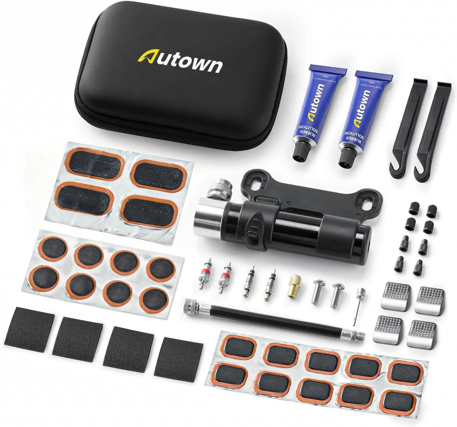 Bike Tire Repair Kit, 48PCS with Pump, Patches, Levers, Sealant & Waterproof Bag for Bikes & Motorcycles
Bike Tire Repair Kit, 48PCS with Pump, Patches, Levers, Sealant & Waterproof Bag for Bikes & Motorcycles