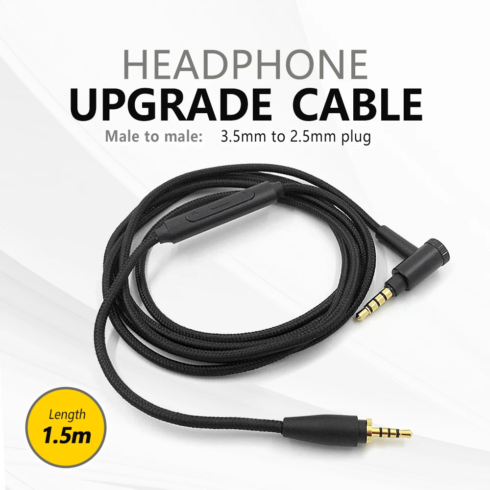 3.5MM to 2.5MM male jack High-end Nylon Braided Headphone Replacement Cable Inline Control Audio Line for SENNHEISER Urbanite XL
3.5MM to 2.5MM male jack High-end Nylon Braided Headphone Replacement Cable Inline Control Audio Line for SENNHEISER Urbanite XL