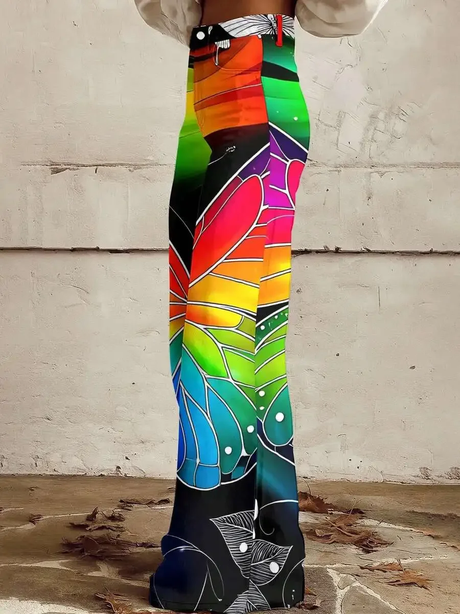 Colorful Butterfly Rainbow Print Wide Leg Jeans For Women Summer Spring Plus Size
Colorful Butterfly Rainbow Print Wide Leg Jeans For Women Summer Spring Plus Size