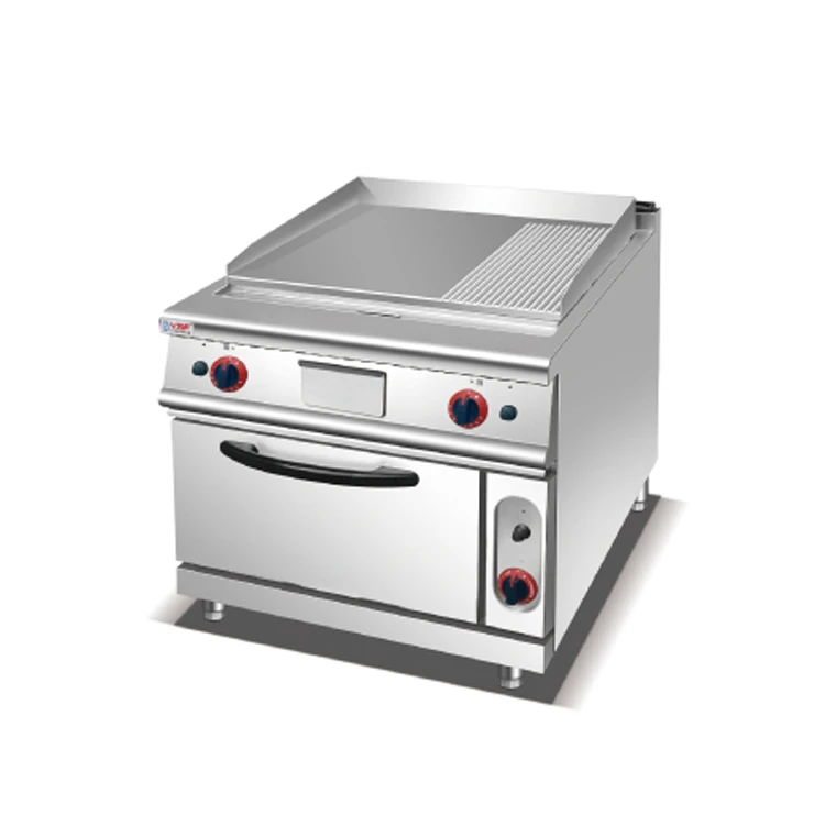 Free Standing Gas Griddle Wtih a Gas Oven 1/3 Groove 2/3 Flat Grill Plate Griddle Professional Kitchen Equipment for Restaurant
Free Standing Gas Griddle Wtih a Gas Oven 1/3 Groove 2/3 Flat Grill Plate Griddle Professional Kitchen Equipment for Restaurant