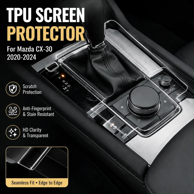 TPU Screen Protector Film for Mazda CX-30 2020-2024 - High-Definition Transparent Interior Center Console Cover
TPU Screen Protector Film for Mazda CX-30 2020-2024 - High-Definition Transparent Interior Center Console Cover