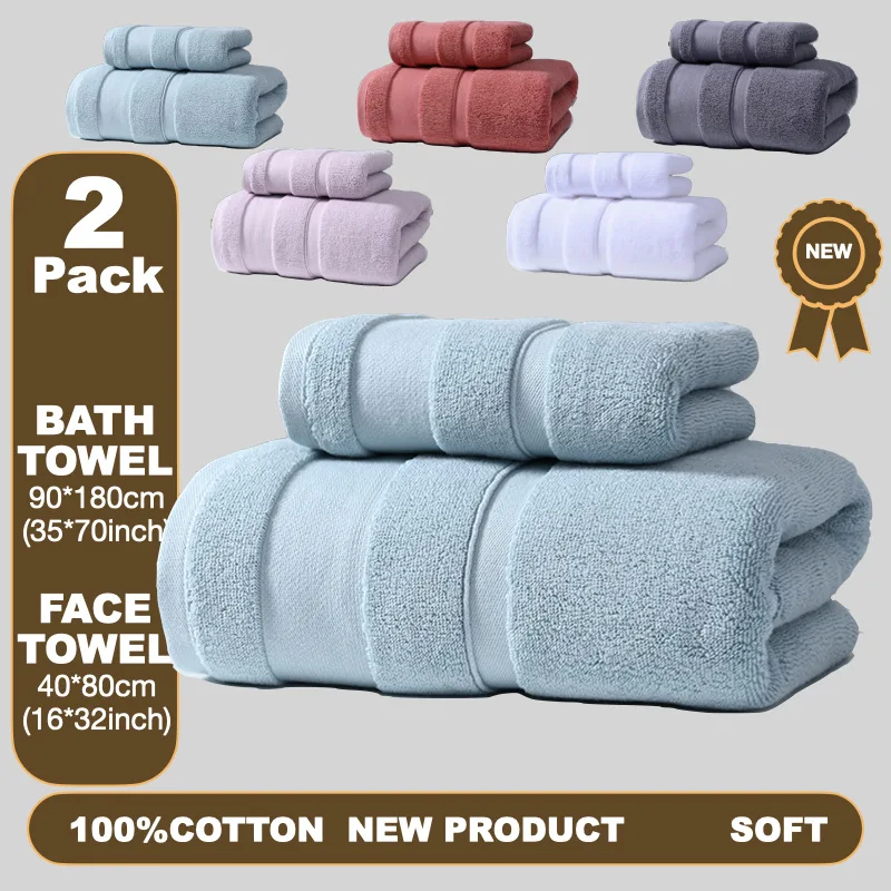 100% Cotton Bath Towel 90x180cm Face Towel 40x80cm Set - Ultra Soft Absorbent Luxury Towels for Bathroom Spa Hotel Home White
100% Cotton Bath Towel 90x180cm Face Towel 40x80cm Set - Ultra Soft Absorbent Luxury Towels for Bathroom Spa Hotel Home White