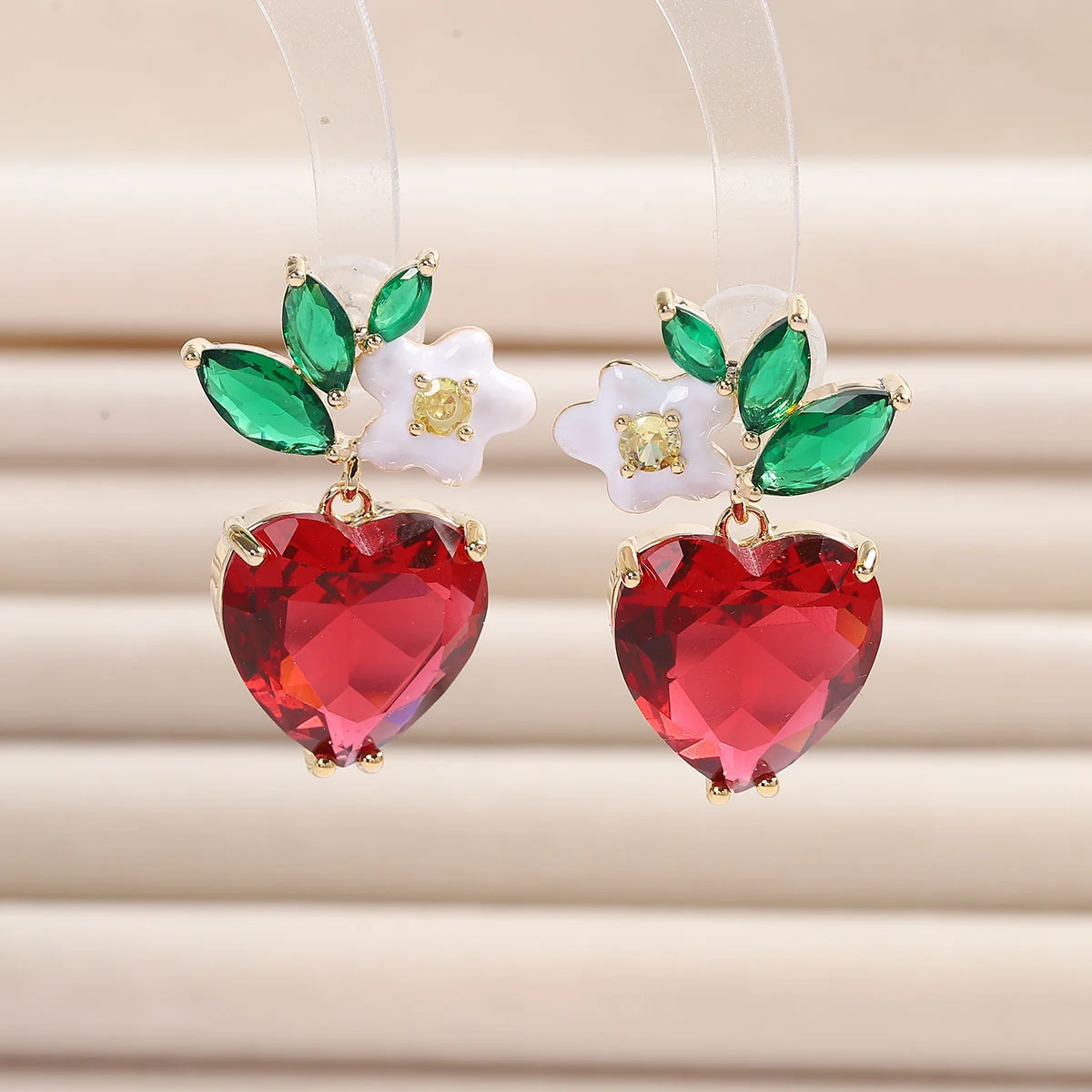 925 Silver Needle Luxury Red Heart Gemstone Flower Drop Earrings, Elegant Party Statement Jewelry Gift for Women
925 Silver Needle Luxury Red Heart Gemstone Flower Drop Earrings, Elegant Party Statement Jewelry Gift for Women