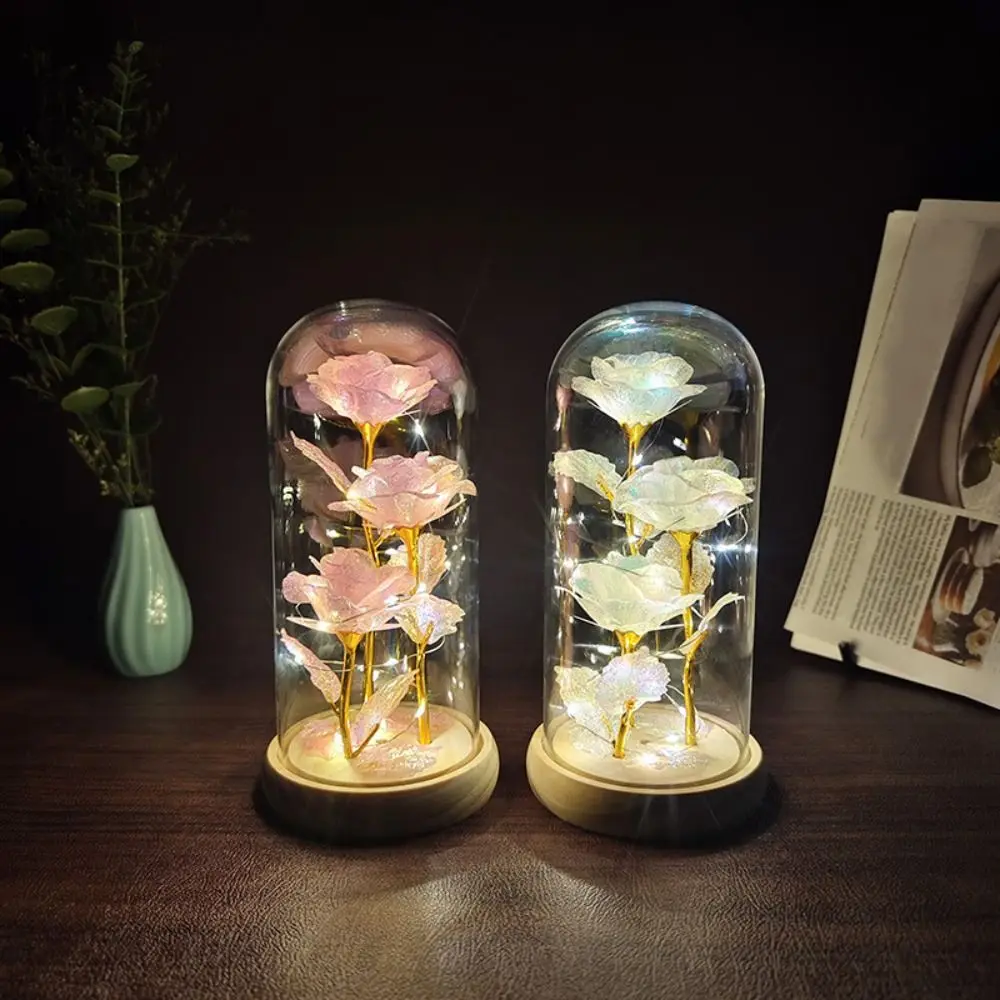 Romantic Artificial Rose Light Luminous 3 Heads Rose Light Up Rose Decorative with Acrylic Cover Eternal Rose Lamp Wedding Decor
Romantic Artificial Rose Light Luminous 3 Heads Rose Light Up Rose Decorative with Acrylic Cover Eternal Rose Lamp Wedding Decor