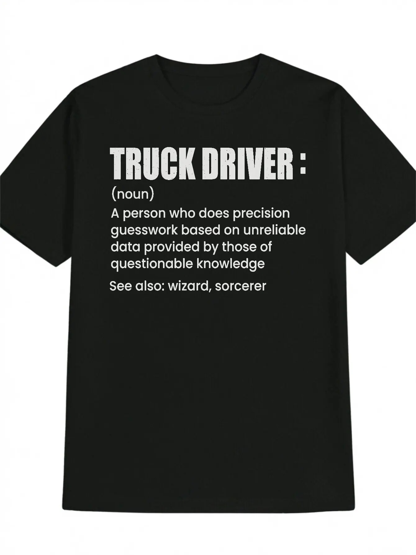 Funny Truck Driver Definition T-Shirt: 220g Cotton Tee for CDL Drivers & Trucking Fans - Available in Plus
Funny Truck Driver Definition T-Shirt: 220g Cotton Tee for CDL Drivers & Trucking Fans - Available in Plus