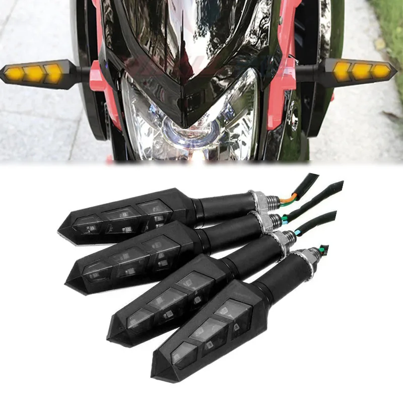 4PCS 12V Universal Water Flicker Flowing LED Motorcycle Turn Signal Light 6 LED Indicators Blinkers Flexible Amber Light Lamps
4PCS 12V Universal Water Flicker Flowing LED Motorcycle Turn Signal Light 6 LED Indicators Blinkers Flexible Amber Light Lamps