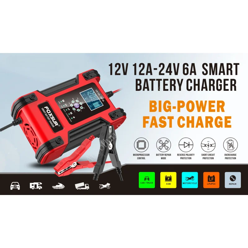 Multi-Stage Automatic Smart 12V 12A & 24V 6A battery charger
Multi-Stage Automatic Smart 12V 12A & 24V 6A battery charger