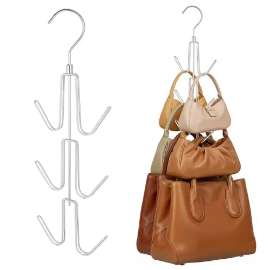 Purse Organizer for Closet, Heavy-Duty Hanging Purse Hanger Closet Holds Up to 12 Purses, Metal Rotating Space Saving Bag Holde
Purse Organizer for Closet, Heavy-Duty Hanging Purse Hanger Closet Holds Up to 12 Purses, Metal Rotating Space Saving Bag Holde