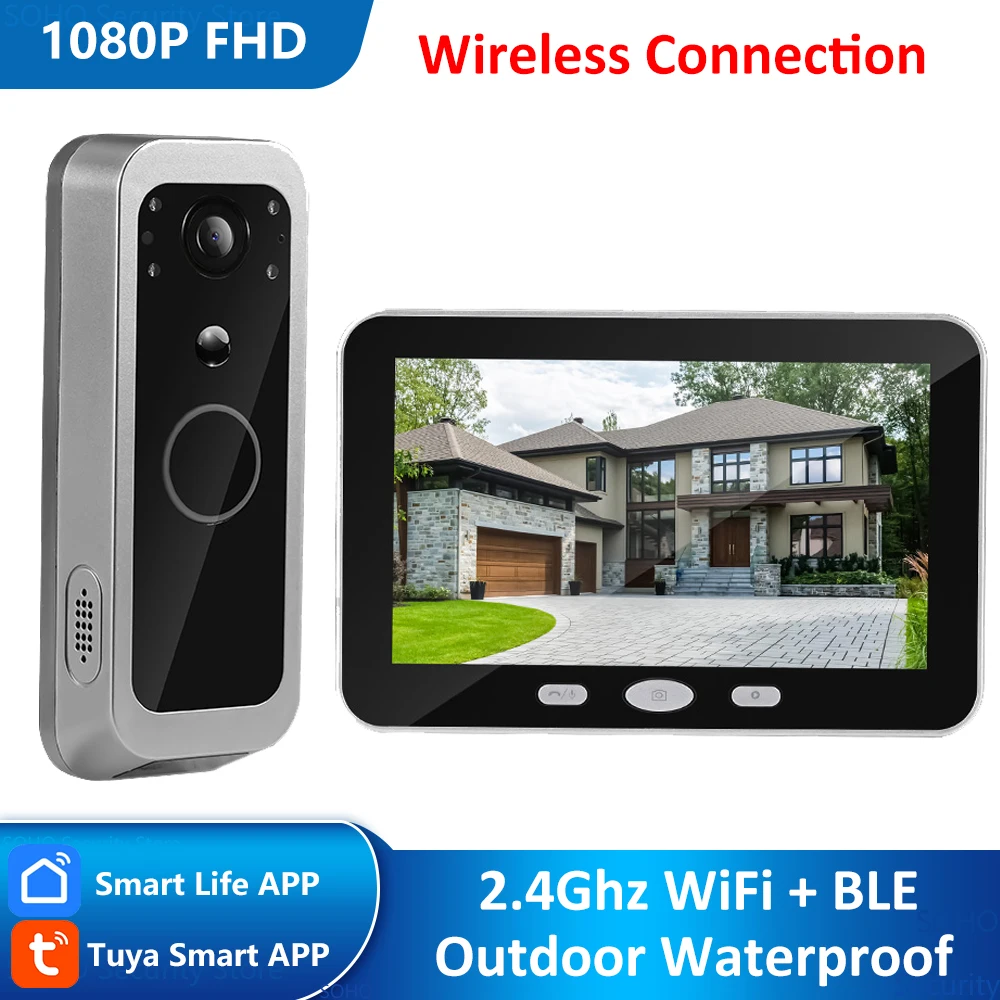 1080P Wi-Fi Tuya Smart Life APP 2MP беспроводной дверной звонок цифровой просмотрщик PIR обнаружение дверной домофон камера открытый FHD 5-дюймовый монитор
1080P Wi-Fi Tuya Smart Life APP 2MP беспроводной дверной звонок цифровой просмотрщик PIR обнаружение дверной домофон камера открытый FHD 5-дюймовый монитор