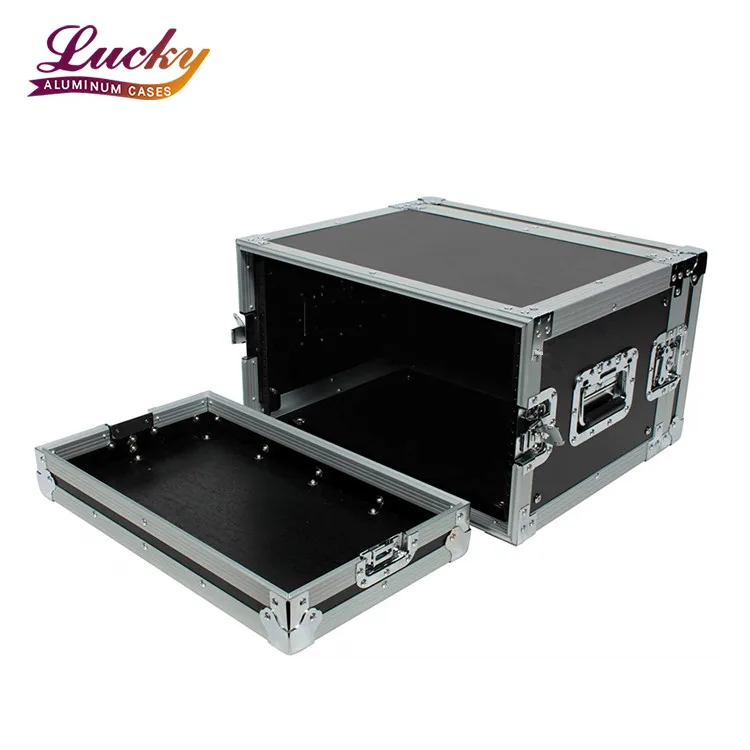 6U Flight Rack Case 19' Tour Portable Aluminum Flight Case