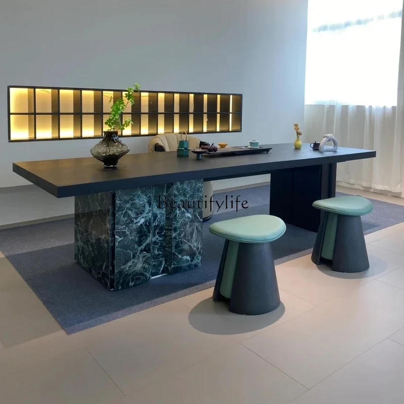 yj7 Marble tea table Italian minimalist creative art solid wood black and white flower tea table
yj7 Marble tea table Italian minimalist creative art solid wood black and white flower tea table
