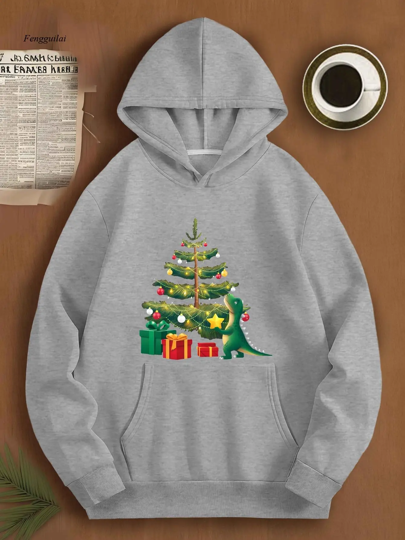 Толстовка с рождественским динозавром, повседневный полиэстер, неэластичный свободный крой с принтом рождественской елки
Толстовка с рождественским динозавром, повседневный полиэстер, неэластичный свободный крой с принтом рождественской елки