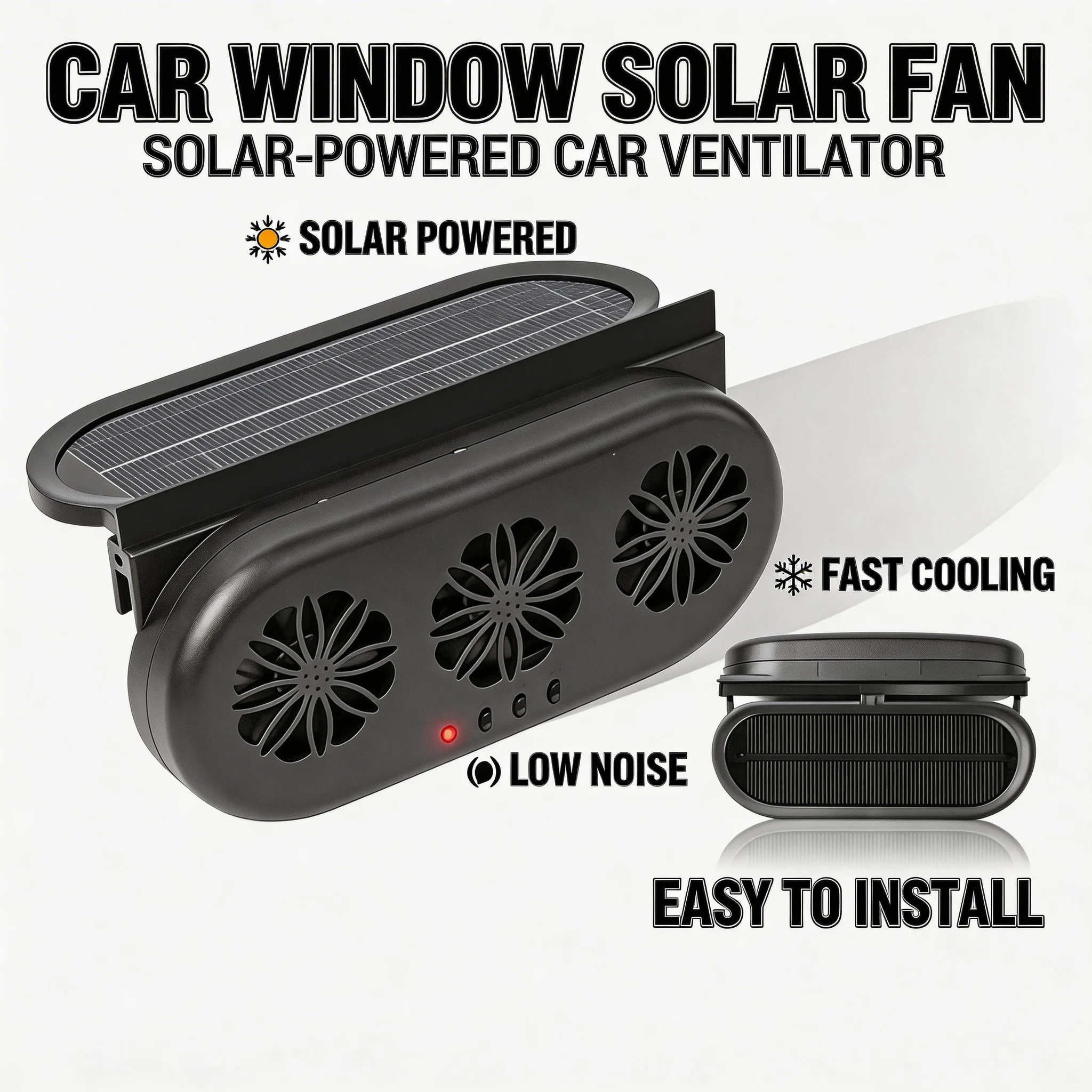 Car Window Exhaust Fan Solar Powered USB Charging Ventilator Air Circulation Cooler For Car Interior Summer Low Noise Quiet
Car Window Exhaust Fan Solar Powered USB Charging Ventilator Air Circulation Cooler For Car Interior Summer Low Noise Quiet