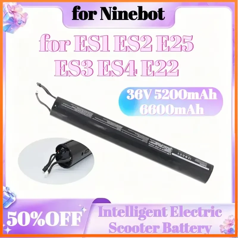 36V 5200mAh 6600mAh Intelligent Electric Scooter Battery for Ninebot Scooter ES1 ES2 E25 ES3 ES4 E22 Internal Built in
36V 5200mAh 6600mAh Intelligent Electric Scooter Battery for Ninebot Scooter ES1 ES2 E25 ES3 ES4 E22 Internal Built in