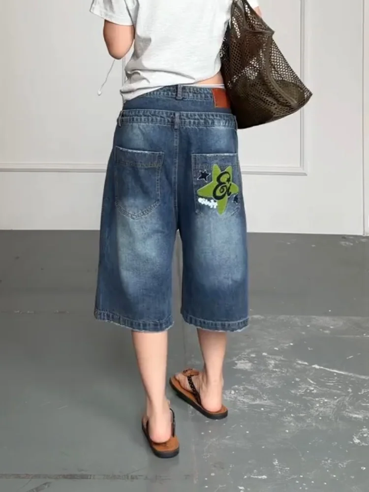 Design Sensation Towel Embroidery Star Denim Women's Summer New American Hot Girl High Waist Wide Leg Seven-eighths Pants
Design Sensation Towel Embroidery Star Denim Women's Summer New American Hot Girl High Waist Wide Leg Seven-eighths Pants