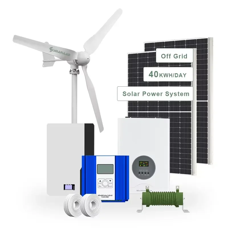 Smaraad Wind Solar Power Hybrid System 10KW 20KW 30KW 40KW Wind and Solar Controller Inverter Battery
Smaraad Wind Solar Power Hybrid System 10KW 20KW 30KW 40KW Wind and Solar Controller Inverter Battery
