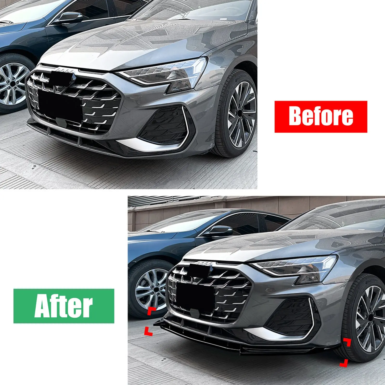 For Audi A3 8Y Sline 2025+ Front Bumper Front Lip Front Shovel Kit Body Spoiler Splitter Kit
For Audi A3 8Y Sline 2025+ Front Bumper Front Lip Front Shovel Kit Body Spoiler Splitter Kit