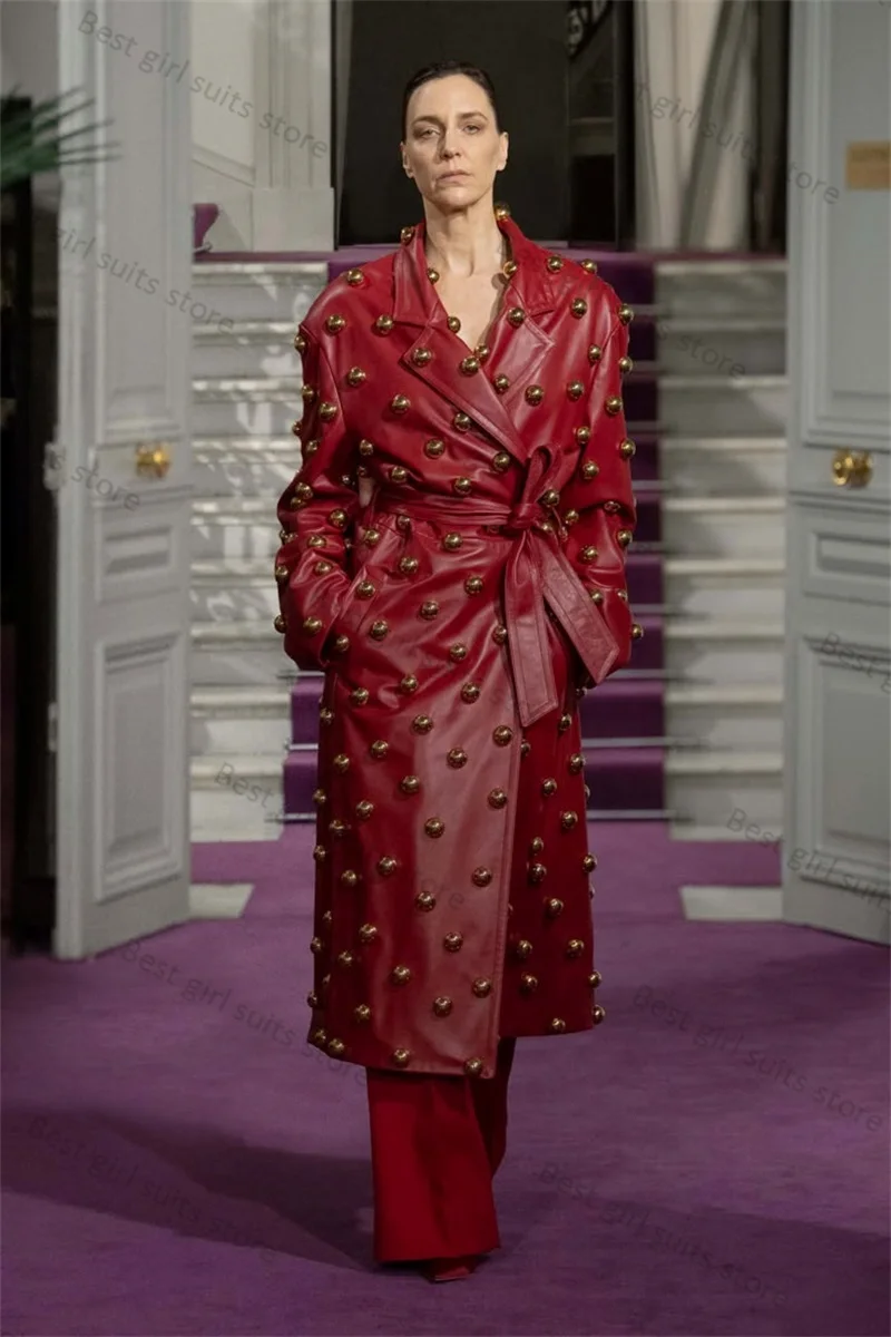 PU Leather Long Women Suit 2 Piece Long Blazer Overcoat+Pants Formal Office Lady Jacket Customized Wedding Tuxedos Coat Outfit
PU Leather Long Women Suit 2 Piece Long Blazer Overcoat+Pants Formal Office Lady Jacket Customized Wedding Tuxedos Coat Outfit