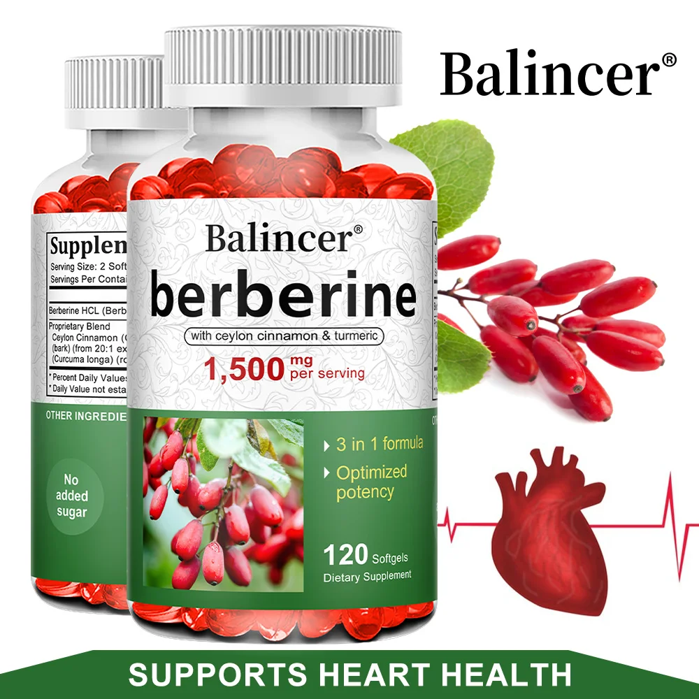 Berberine HCl & Ceylon Cinnamon Capsules 1500mg, Support Immune Function, Digestive Cardiovascular & Liver Wellness
Berberine HCl & Ceylon Cinnamon Capsules 1500mg, Support Immune Function, Digestive Cardiovascular & Liver Wellness