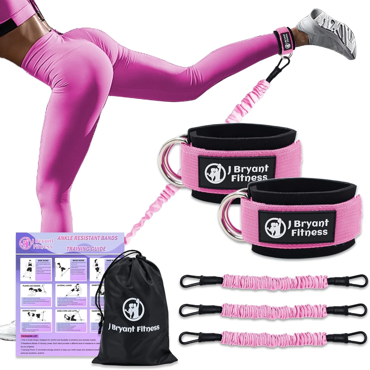 Resistance Bands Set with Ankle Cuffs - Improve Leg Strength & Tone Glutes - 60LB Resistance Bands - Essential Ankle Workout Equ
Resistance Bands Set with Ankle Cuffs - Improve Leg Strength & Tone Glutes - 60LB Resistance Bands - Essential Ankle Workout Equ