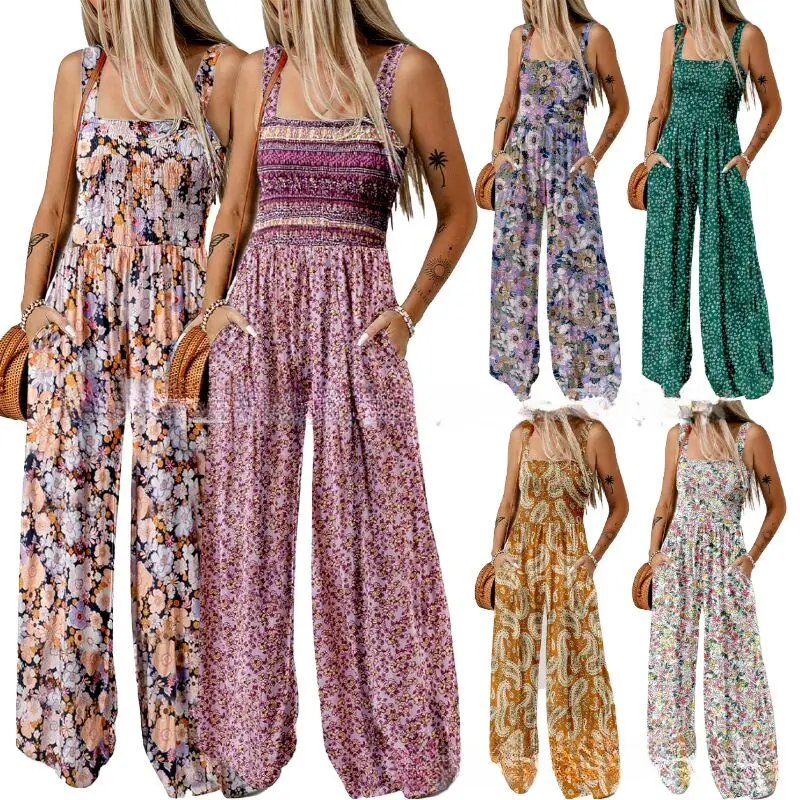 New Bohemian Print Strapless Jumpsuit Women Fashion Summer Beachwear Floral Romper Casual Loose Wide Leg Pants Trendy Outfit
New Bohemian Print Strapless Jumpsuit Women Fashion Summer Beachwear Floral Romper Casual Loose Wide Leg Pants Trendy Outfit