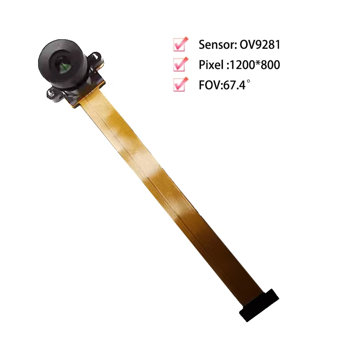 1200*800 1/4Inch OV9281 1MP FF 67.4° monochrome Camera Module For Product Vision
1200*800 1/4Inch OV9281 1MP FF 67.4° monochrome Camera Module For Product Vision
