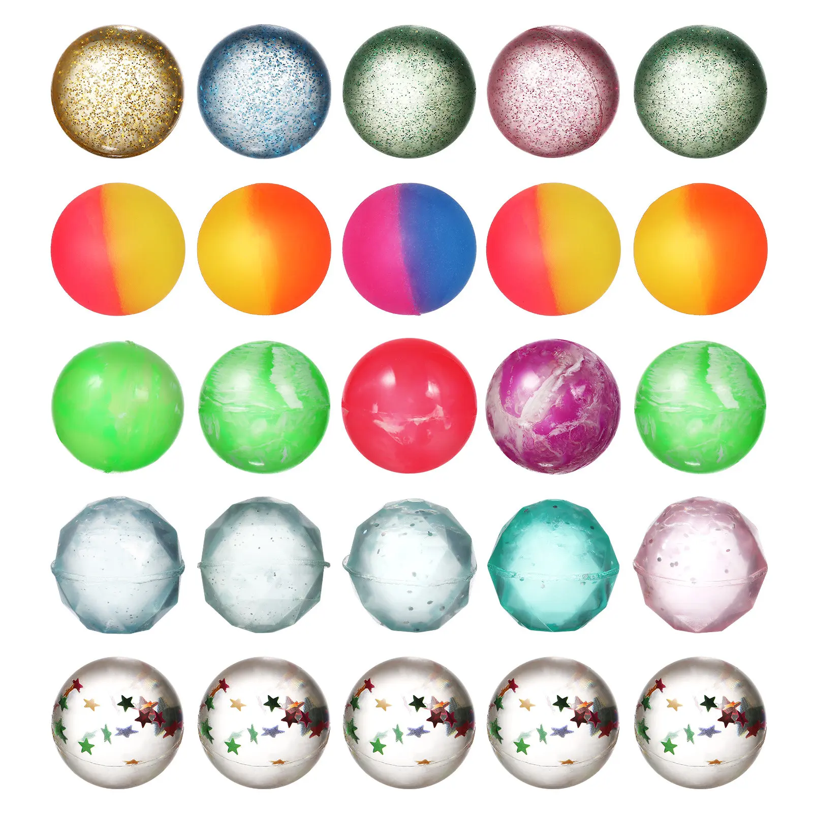 25Pcs Bouncy Balls Assorted Colors Resilient Rubber Kids Party Favors Carnival Prizes Portable Travel Entertainment
25Pcs Bouncy Balls Assorted Colors Resilient Rubber Kids Party Favors Carnival Prizes Portable Travel Entertainment