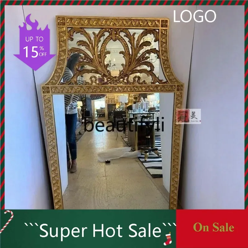 P62 French retro full-body mirror decorative mirror American old carved floor-to-ceiling full-length mirror
P62 French retro full-body mirror decorative mirror American old carved floor-to-ceiling full-length mirror