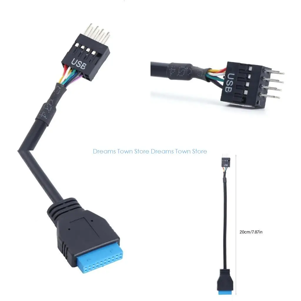 HX6A USB Header to USB 2.0 Motherboard Adapters 19Pin to 9Pin Connectors Cable Front Panel USB3.0 to 2.0 Converters
HX6A USB Header to USB 2.0 Motherboard Adapters 19Pin to 9Pin Connectors Cable Front Panel USB3.0 to 2.0 Converters