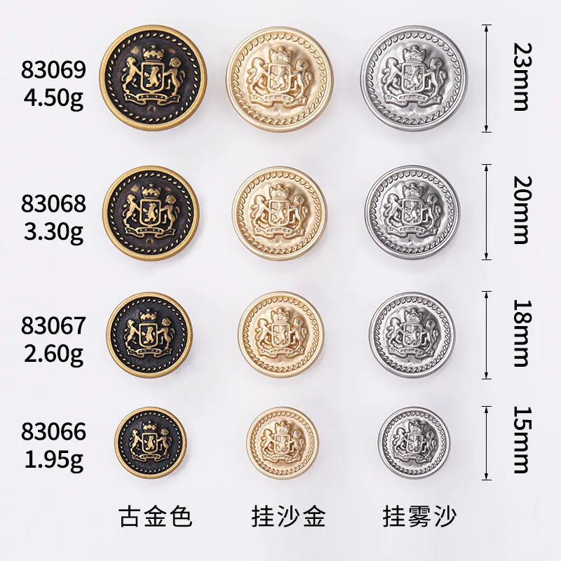 British Double Lion Metal Buttons Premium Alloy Hand Sew Ornament For Blazer Wool Outfit
British Double Lion Metal Buttons Premium Alloy Hand Sew Ornament For Blazer Wool Outfit