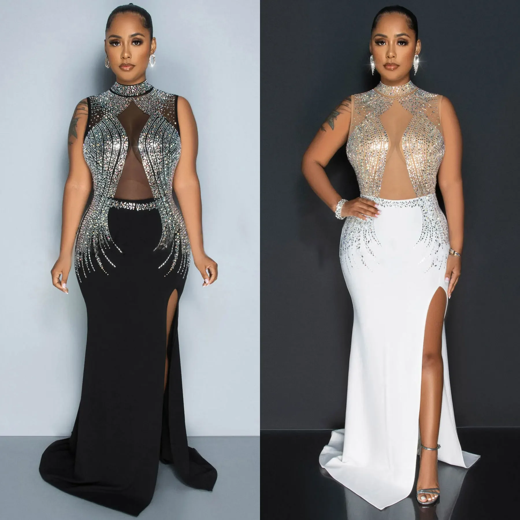 Rhinestone Maxi Dress Lady Sexy Party Bodycon Evening Mesh Black Dresses Women Winter Elegant Luxury Birthday Prom Long Dresses
Rhinestone Maxi Dress Lady Sexy Party Bodycon Evening Mesh Black Dresses Women Winter Elegant Luxury Birthday Prom Long Dresses
