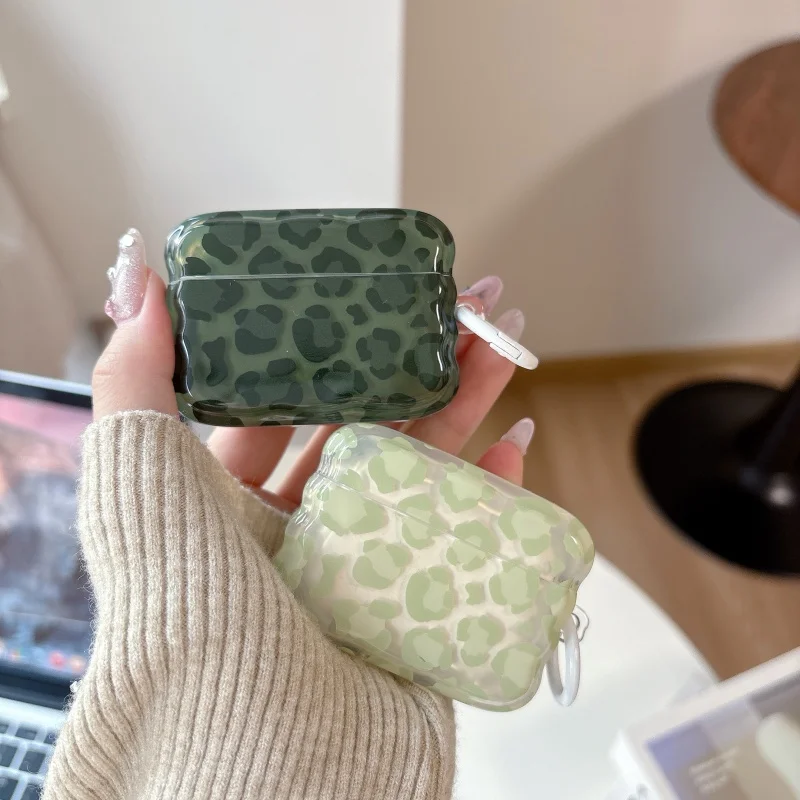 Модный зеленый чехол для наушников с леопардовым принтом для Apple Airpods Pro 2 3 4, силиконовый чехол для наушников Airpods 4, защитные чехлы Ca
Модный зеленый чехол для наушников с леопардовым принтом для Apple Airpods Pro 2 3 4, силиконовый чехол для наушников Airpods 4, защитные чехлы Ca