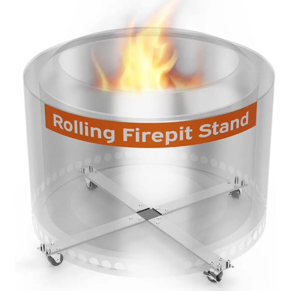 Portable 28 Fire Pit with Wheels, Rust-Resistant and Stainless Steel, Compatible with Solostove Accessories
Portable 28 Fire Pit with Wheels, Rust-Resistant and Stainless Steel, Compatible with Solostove Accessories