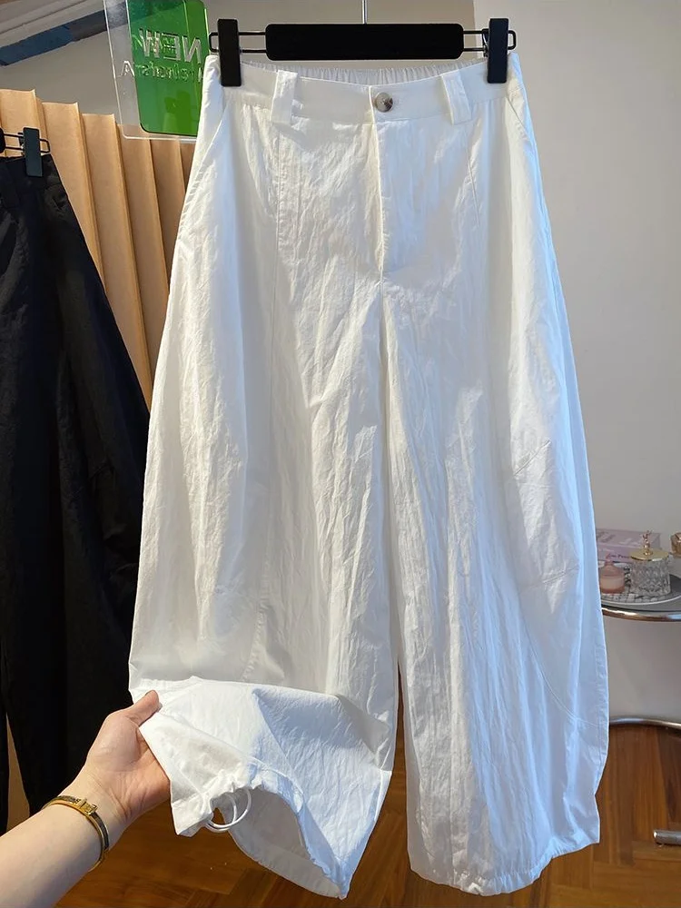 plus Size Women's High Waist Wide Leg Pants Button Drawstring Casual Trousers Spring Summer Slimming Straight Color Block
plus Size Women's High Waist Wide Leg Pants Button Drawstring Casual Trousers Spring Summer Slimming Straight Color Block