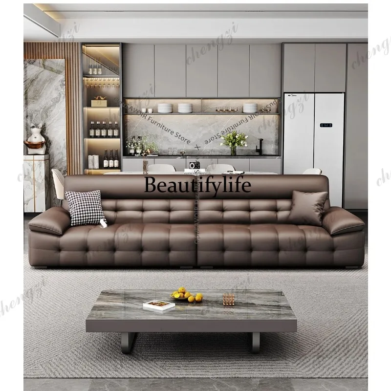 New Lawrence Genuine Leather Living Room Sofa High Back Three-Seater Straight Living Room Sofa Modern Minimalist Furniture
New Lawrence Genuine Leather Living Room Sofa High Back Three-Seater Straight Living Room Sofa Modern Minimalist Furniture