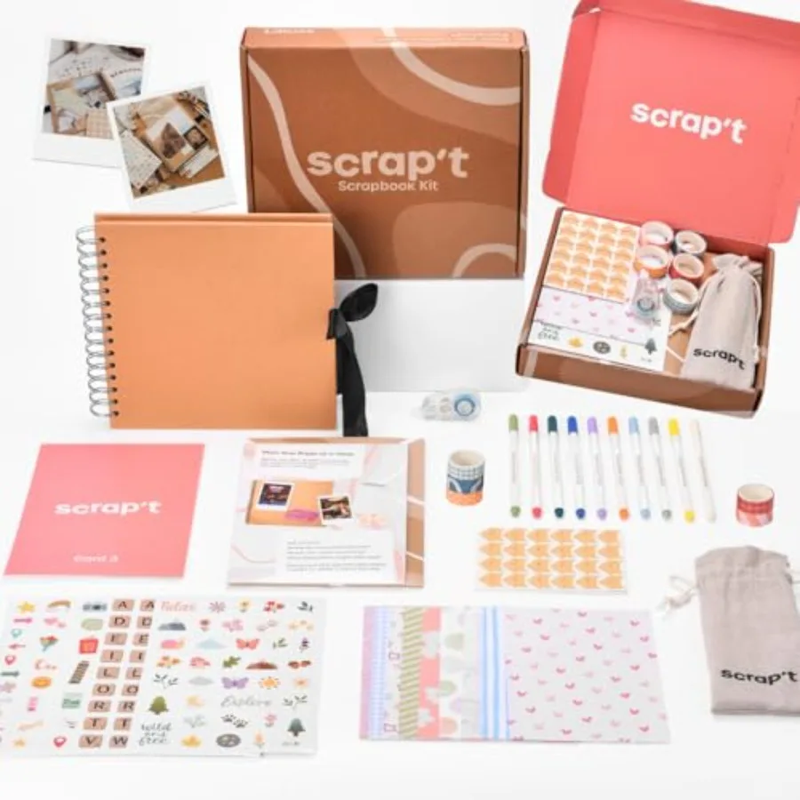 Scrapbook Kit - 80 Page Photo Album DIY Scrapbook - Holds 300+ Photos with Metallic Pens 150+ Stickers Glue Pen Washi Tapes Bac
Scrapbook Kit - 80 Page Photo Album DIY Scrapbook - Holds 300+ Photos with Metallic Pens 150+ Stickers Glue Pen Washi Tapes Bac
