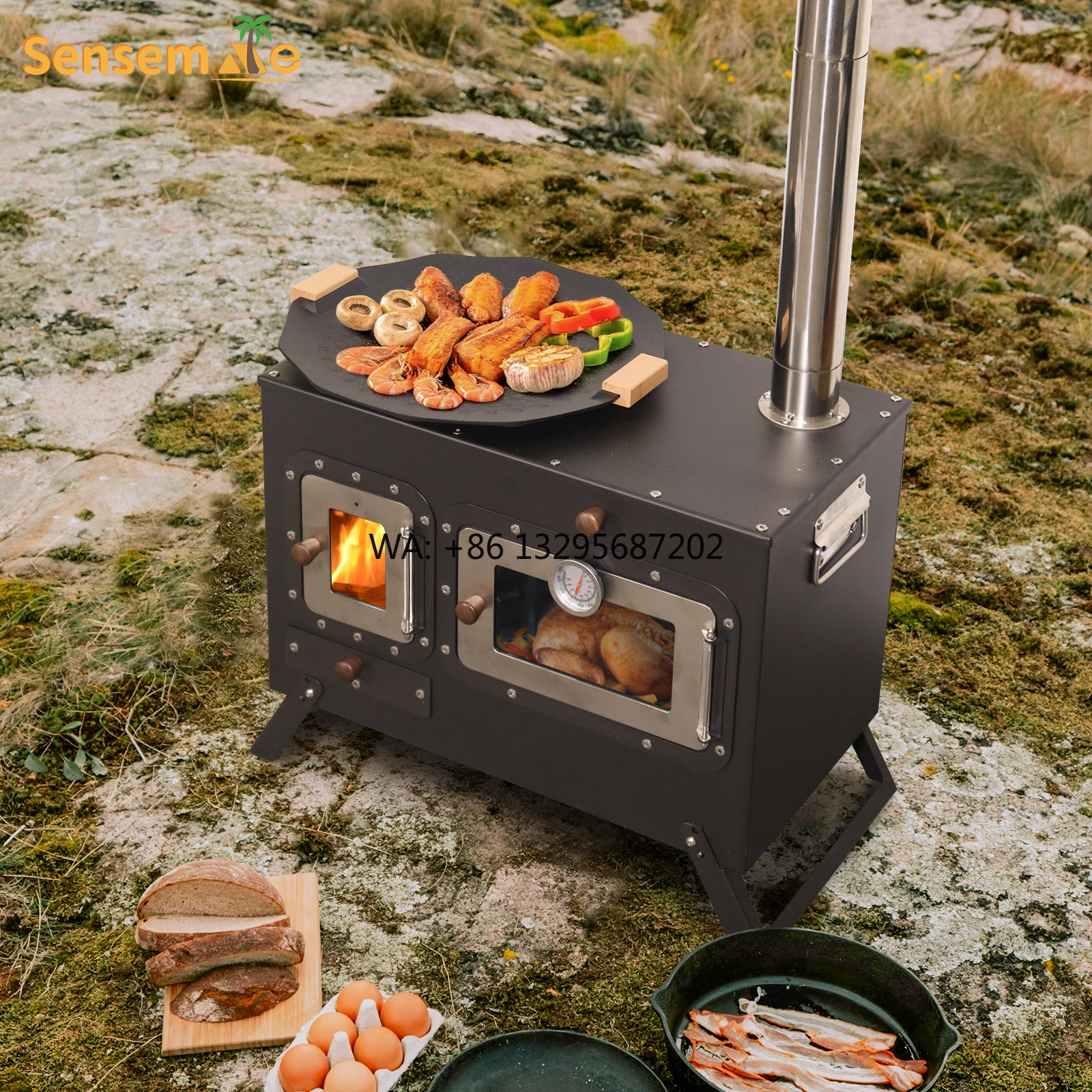Портативная чугунная дровяная походная печь для приготовления пищи для кемпинговой палатки и грилей для барбекю
Портативная чугунная дровяная походная печь для приготовления пищи для кемпинговой палатки и грилей для барбекю