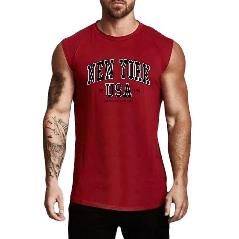 Summer Cotton Breathable Sleeveless Shirt Workout Muscle Tank Tops Mens Bodybuilding Sport Clothing Gym Fitness Running Singlets
Summer Cotton Breathable Sleeveless Shirt Workout Muscle Tank Tops Mens Bodybuilding Sport Clothing Gym Fitness Running Singlets