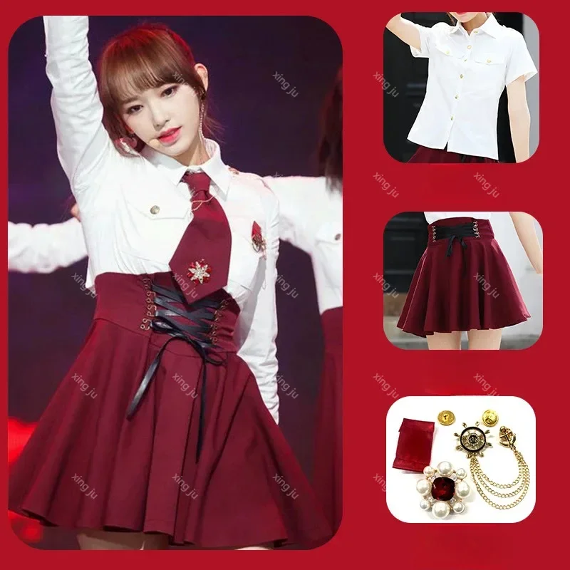 Kpop Girl Group Korean Women High Street White Shirts Crop Tops High Waist Lace-up Skirts Stage Performance Two Piece Outfits
Kpop Girl Group Korean Women High Street White Shirts Crop Tops High Waist Lace-up Skirts Stage Performance Two Piece Outfits