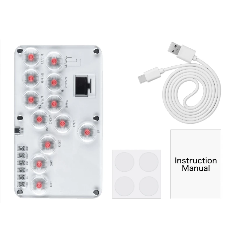 R91A Fighting Game Controller LED Lighting Hitbox Street Fighting Joystick 12 Key
R91A Fighting Game Controller LED Lighting Hitbox Street Fighting Joystick 12 Key