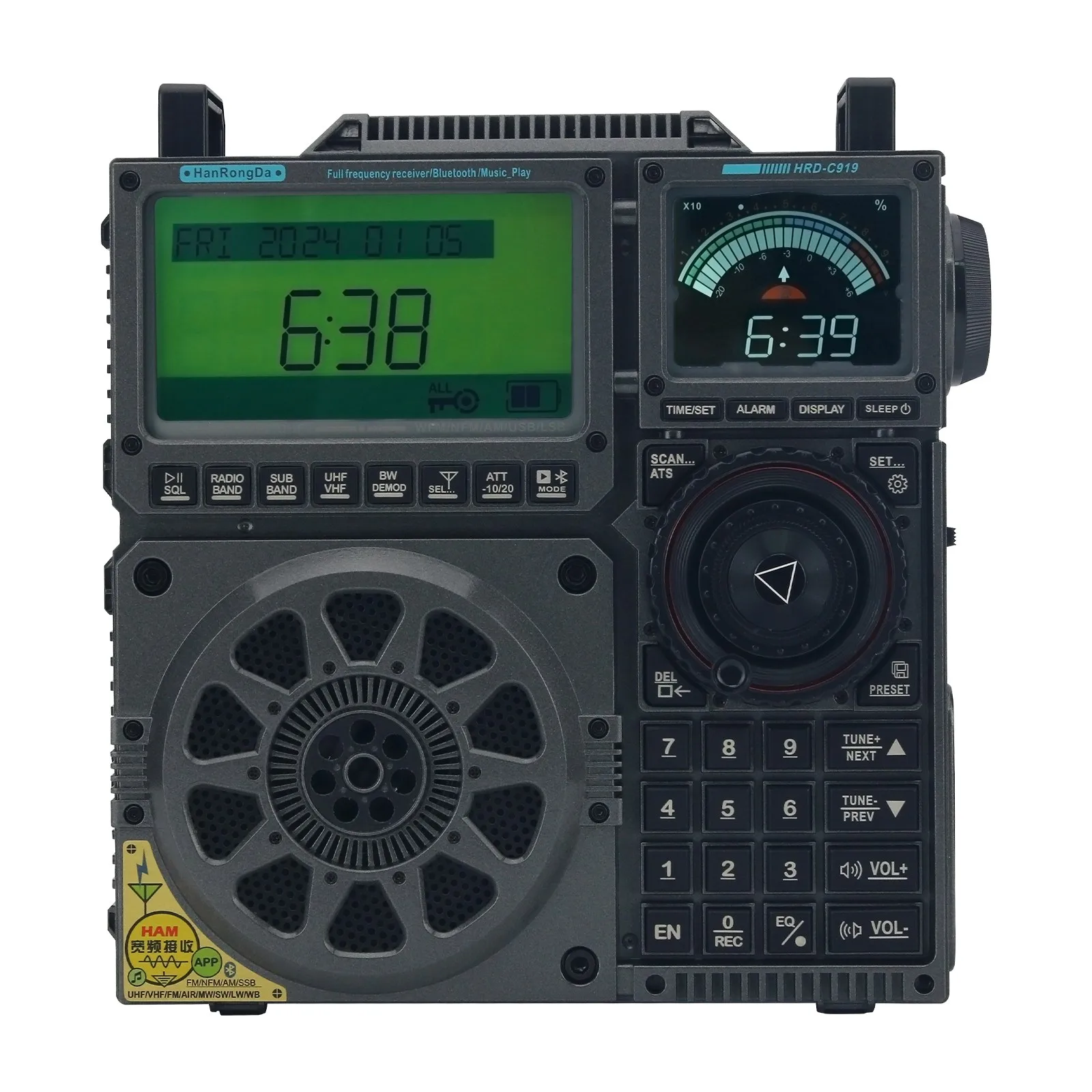 Горячая распродажа HRD-C919 2025, железно-серый (стиль ретро), вседиапазонный радиоприемник MW SW, полночастотный приемник, воспроизведение музыки
Горячая распродажа HRD-C919 2025, железно-серый (стиль ретро), вседиапазонный радиоприемник MW SW, полночастотный приемник, воспроизведение музыки