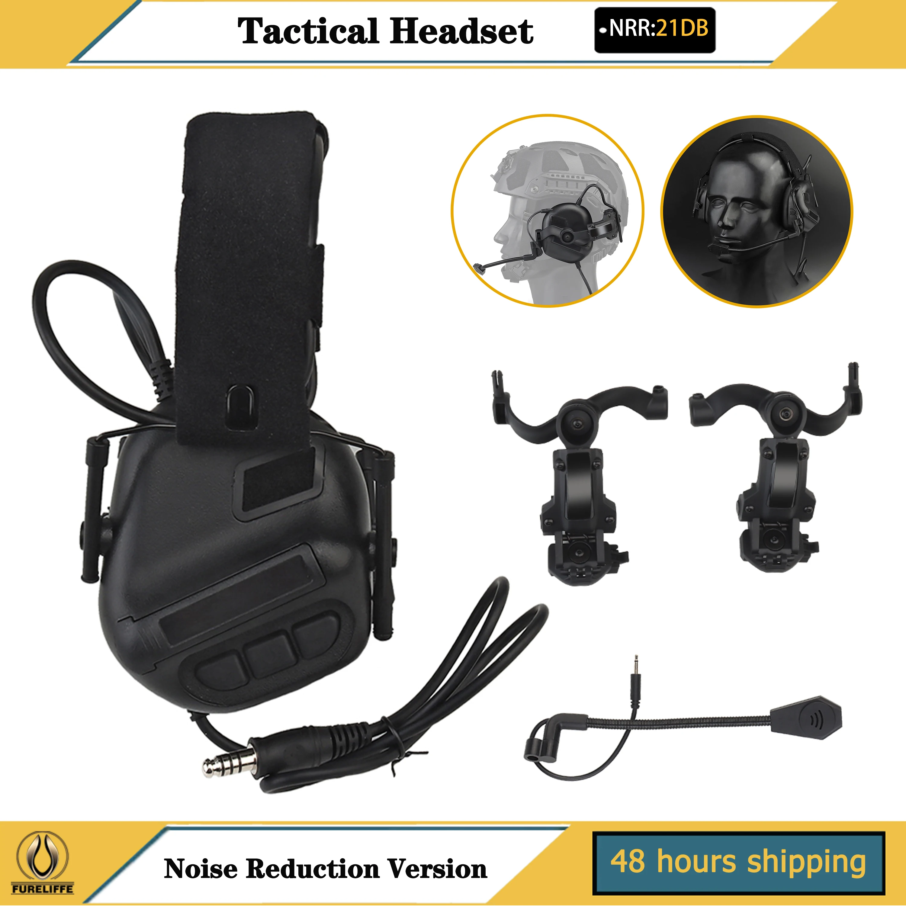 Tactical Electronic Communication Noise Reduction&Sound Pickup Headset,Hearing Protection Noise-proof Hunting Shooting Earmuffs
Tactical Electronic Communication Noise Reduction&Sound Pickup Headset,Hearing Protection Noise-proof Hunting Shooting Earmuffs