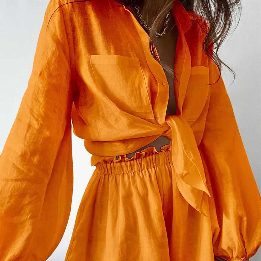 2024 New Women Spring Bohemian Shorts Sets Summer Solid White Loose Fit Outfits Blouse Suit 2 Two Piece Set Female Lounge Wear
2024 New Women Spring Bohemian Shorts Sets Summer Solid White Loose Fit Outfits Blouse Suit 2 Two Piece Set Female Lounge Wear